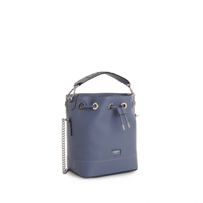 Lancel Ninon Leather Bucket Bag In Grey