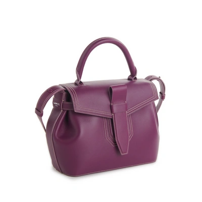 Lancel Charlie Leather Handbag In Purple
