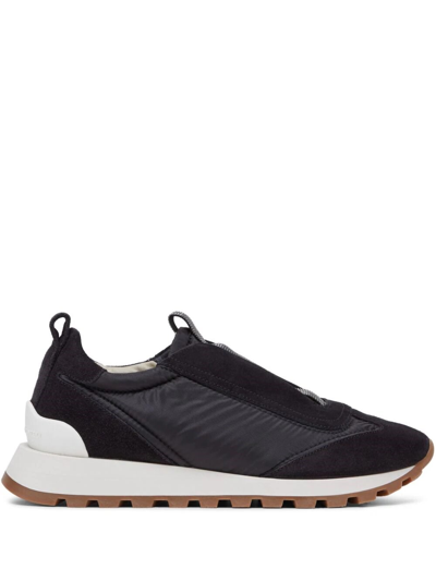 Brunello Cucinelli Runners Con Monile In Black  