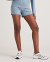 Quince Women's Flowknit Mid-rise Short In Heather Sky Blue