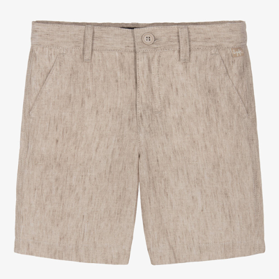 Il Gufo Kids' Boys Beige Linen Shorts