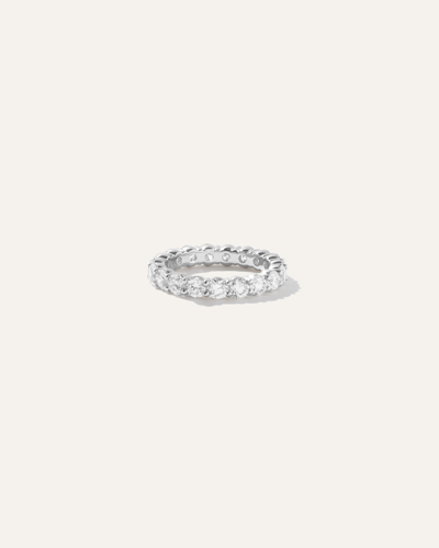 Quince Women's Diamond Shared Prong Eternity Band Rings In White Gold