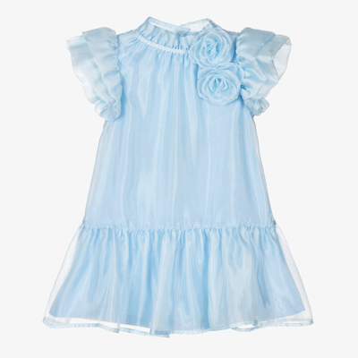 Angel's Face Kids' Girls Blue Chiffon Rose Dress