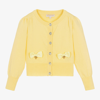 ANGEL'S FACE GIRLS YELLOW COTTON BOW CARDIGAN