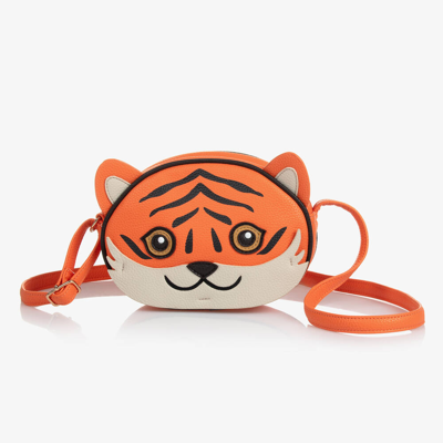 Molo Kids' Girls Orange Tiger Shoulder Bag (20cm)
