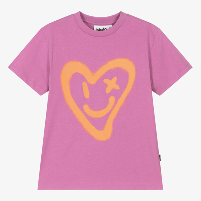 Molo Teen Girls Pink Cotton T-shirt