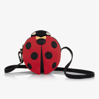 Molo Kids' Ladybird Shoulder Bag In Red,black