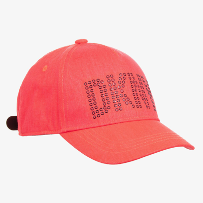 Dkny Teen Girls Neon Pink Studded Cap