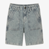 ZADIG & VOLTAIRE BLUE FADED DENIM SHORTS