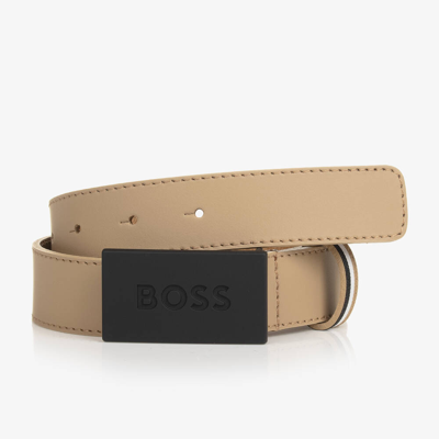 Hugo Boss Boss Teen Boys Beige Leather Belt