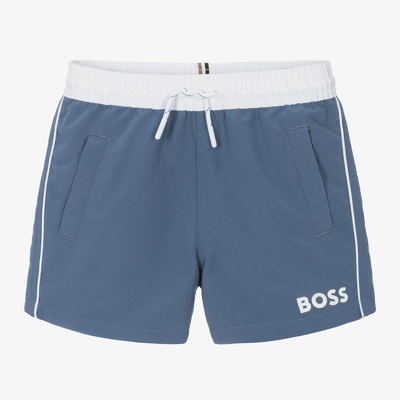 Hugo Boss Kids' Boss Boys Blue Swim Shorts