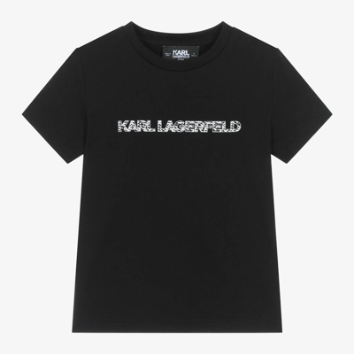 Karl Lagerfeld Kids Black Organic Cotton T-shirt