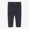 MAYORAL BOYS NAVY BLUE COTTON & LINEN TROUSERS
