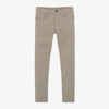 MAYORAL NUKUTAVAKE BOYS TAUPE BROWN COTTON TROUSERS