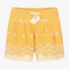 MAYORAL GIRLS YELLOW COTTON BRODERIE SHORTS
