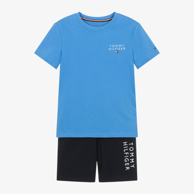 Tommy Hilfiger Kids' Boys Blue Cotton Short Pyjamas