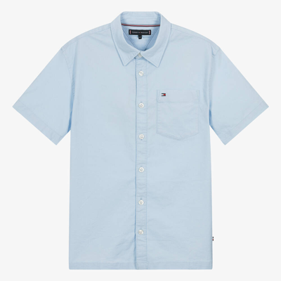 Tommy Hilfiger Teen Boys Light Blue Oxford Cotton Shirt