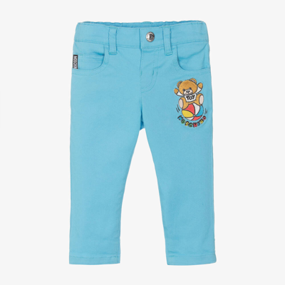 Moschino Baby Babies' Blue Cotton Teddy Bear Jeans