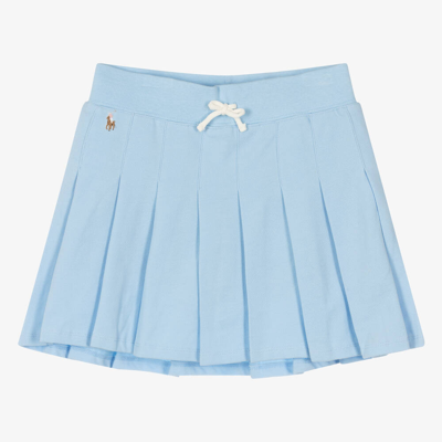 Ralph Lauren Teen Girls Blue Pleated Cotton Skort
