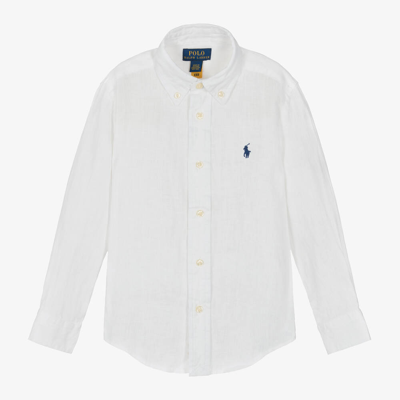 Ralph Lauren Kids' Boys White Linen Shirt