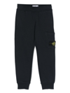 Stone Island Sweatpants With Logo Badge Kids In Blue