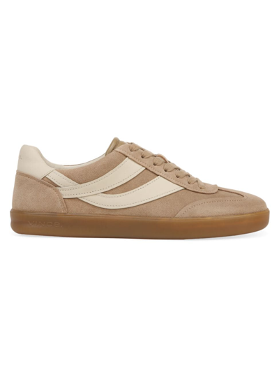 Vince Men's Oasis Leather & Suede Oxford-style Trainers In New Camel Beige Suede