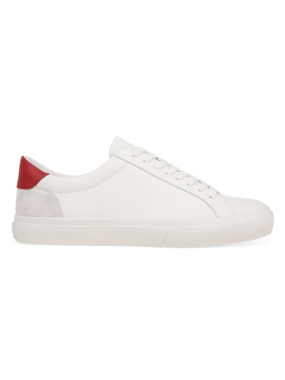 Vince Men's Fulton Ii Leather & Suede Oxford-style Sneakers In White Red Leather