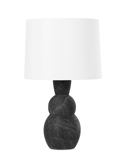 Troy Lighting Miles Table Lamp In Ceramic Etched Black