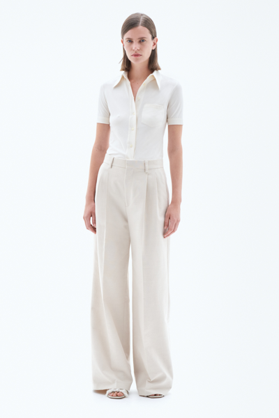 Filippa K Darcey Cotton Linen Trousers In White