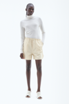 Filippa K Striped Drawstring Shorts In Yellow