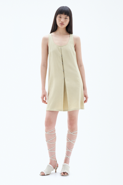 Filippa K Re:sourced Crepe Tank Dress In Green