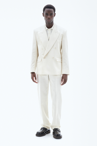 Filippa K Boxy Linen Blazer In White