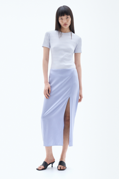 Filippa K Silk Pencil Skirt In Blue