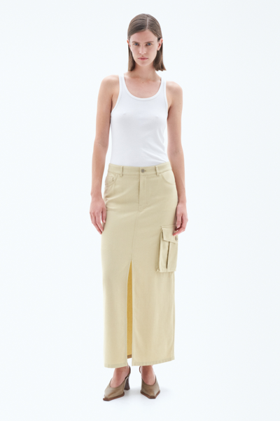 Filippa K Re:sourced Crepe Cargo Skirt In Green