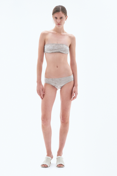 Filippa K Velvet Hipster Swim Briefs In Beige