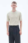 Filippa K Striped Rib Tee In White