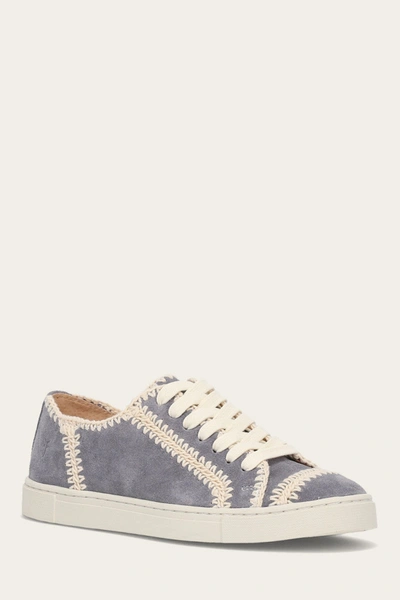 The Frye Company Frye Ivy Crochet Low Lace Sneaker In Blue Ash