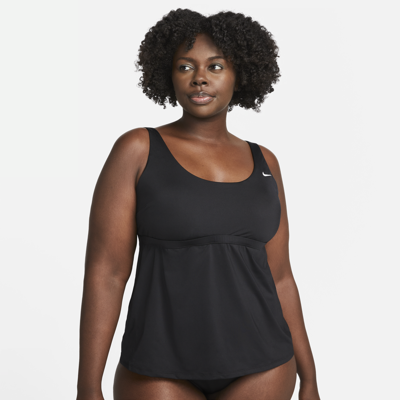 Nike Women's Essential Scoop Neck Tank Topini (plus Size) In Black