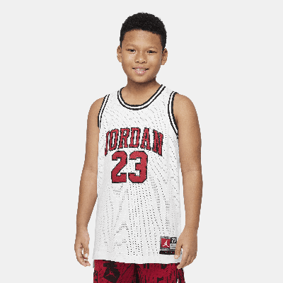 Jordan Big Kids' 23 Jersey In White