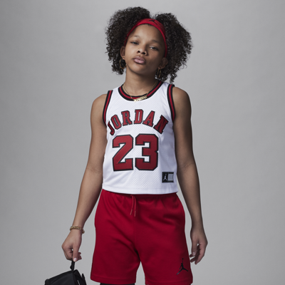 Jordan Big Kids' Recon Cropped Jersey In White