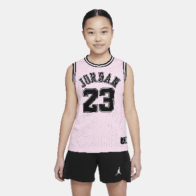 Jordan Kids' Big Girls Recon Cropped Jersey In Pink
