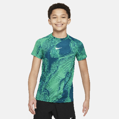 Nike Pro Big Kids' (boys') Dri-fit Short-sleeve Top In Green