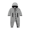 Nike Sportswear Tech Fleece Hooded Coverall Baby Coverall In Grey