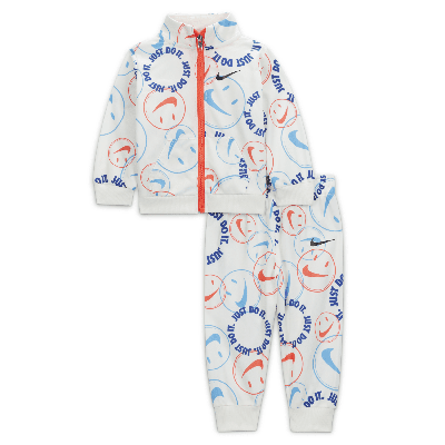 Nike Smiley Swoosh Printed Tricot Set Baby Tracksuit In White
