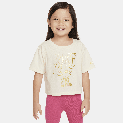 Nike Babies' Shine Boxy Tee Toddler T-shirt In White