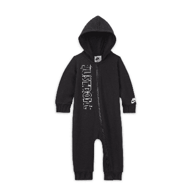 Nike Sportswear Shine Graphic Hooded Coverall Baby Coverall In Black
