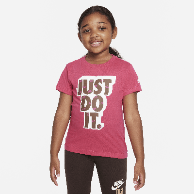Nike Relaxed Tee And Scrunchie Set Little Kids 2-piece Set In Pink