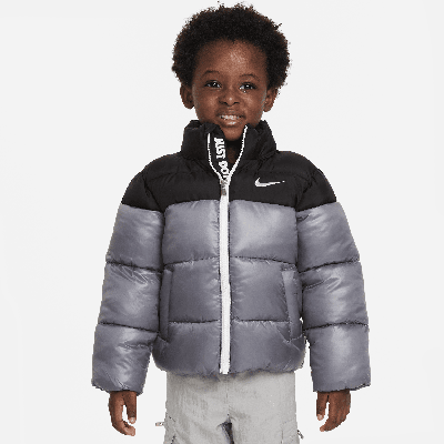 Nike Babies' Colorblock Puffer Jacket Toddler Jacket In Black