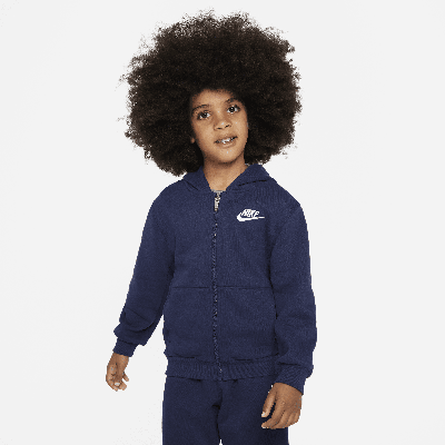 Nike Sportswear Club Fleece Full-zip Little Kids Hoodie In Blue