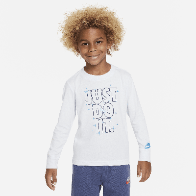 Nike Shine Long Sleeve Tee Little Kids T-shirt In Blue